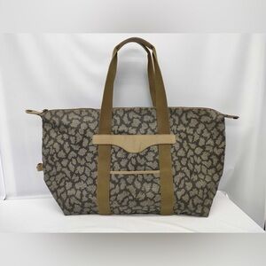 Yves Saint Laurent Rive Gauche Vintage Giraffe Jacquard Canvas Travel Tote